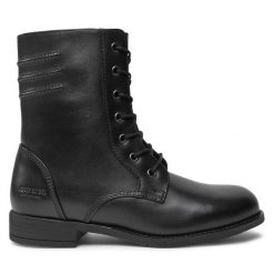 Botki Josef Seibel. Czarne botki Josef Seibel, bez wzorów, bez obcasa, na płaskiej podeszwie, bez zapięcia. Za 499.99 zł.