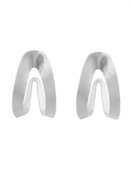 Patrizia Pepe Kolczyki 8J1372/M088-Z002 Srebrny. Szare kolczyki Patrizia Pepe, metalowe. Za 729.99 zł.