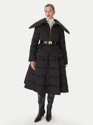 Elisabetta Franchi Płaszcz zimowy PI-86Z-56E2-V790 Czarny Regular Fit. Czarne płaszcze Elisabetta Franchi, na zimę, bez wzorów, z syntetyku, bez kaptura. Za 3,429.00 zł.