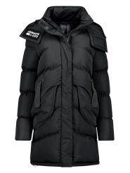 Geographical Norway Płaszcz pikowany "Dalmira" w kolorze czarnym rozmiar: XXL. Czarne płaszcze Geographical Norway, xxl, bez wzorów, bez kaptura. Za 319.13 zł.