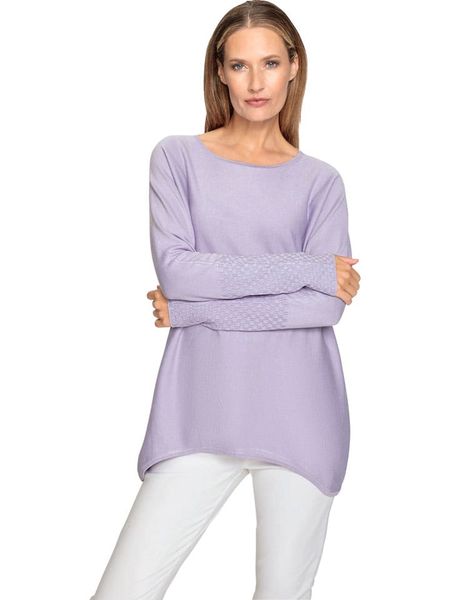 Heine Sweter w kolorze fioletowym rozmiar: 36. Różowe swetry Heine, bez wzorów, bez ramiączek. Za 68.95 zł.