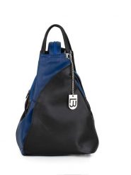 Lucca Baldi Skórzany plecak "Novara" w kolorze czarno-niebieskim - 29 x 34 x 13 cm rozmiar: onesize. Czarne plecaki Lucca Baldi, bez wzorów, z materiału. Za 304.99 zł.