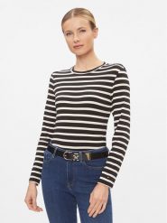 Tommy Hilfiger Bluzka WW0WW40592 Czarny Slim Fit. Czarne bluzki TOMMY HILFIGER, xxs, bez wzorów, z wiskozy, bez kołnierzyka, bez ramiączek. Za 239.99 zł.