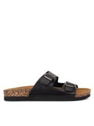 Lasocki Klapki GRD-22010-01 Czarny. Czarne klapki Lasocki, bez wzorów, ze skóry, bez obcasa. Za 119.99 zł.