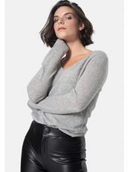 AUTHENTIC CASHMERE Kaszmirowy sweter "Galise" w kolorze szarym rozmiar: M. Szare swetry AUTHENTIC CASHMERE, m, bez wzorów, z kaszmiru, bez ramiączek. Za 232.78 zł.