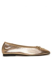 Tommy Hilfiger Baleriny Ballerina Soft Leather Metallic FW0FW08452 Złoty. Żółte baleriny TOMMY HILFIGER, bez wzorów, ze skóry, bez obcasa. Za 239.99 zł.
