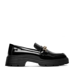 Lordsy JENNY. Czarne lordsy Jenny, bez wzorów, bez obcasa, bez zapięcia. Za 139.99 zł.