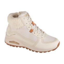 Buty zimowe damskie, Uno Rugged - Fall Air. Brązowe trekkingi Skechers, z materiału, trekkingowe. Za 399.99 zł.