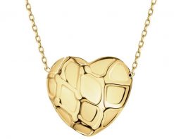 Naszyjnik srebrny - serce. Szare naszyjniki Apart, pozłacane. Za 339.00 zł.