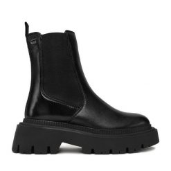 Sztyblety G-Star Raw. Czarne botki G-Star Raw, bez wzorów, bez obcasa, na płaskiej podeszwie, bez zapięcia. Za 429.99 zł.