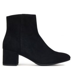 Botki HÖGL. Czarne botki Högl, bez wzorów, bez obcasa, na słupku, bez zapięcia. Za 749.99 zł.