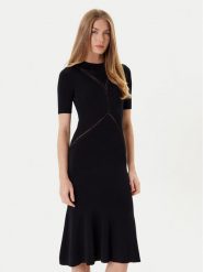 Marciano Guess Sukienka dzianinowa 5YGK53 5876Z Czarny Regular Fit. Czarne sukienki Marciano Guess, z aplikacjami, z dzianiny, bez kołnierzyka, bez ramiączek. Za 989.99 zł.