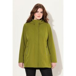 Damskie Kurtka softshell HYPRAR wodoodporna odpinany kaptur. Zielone kurtki sportowe Ulla Popken, plus size, bez wzorów, z elastanu, bez kaptura, trekkingowe. Za 584.99 zł.