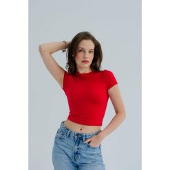 Koszulka sportowa do jogi Moonholi Timeless z krótkim rękawem. Czerwone koszulki sportowe MOONHOLI, bez wzorów, bez ramiączek, na jogę i pilates. Za 259.00 zł.