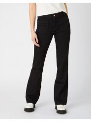Wrangler Jeansy 112127840 Czarny Flare Fit. Czarne jeansy Wrangler, bez wzorów. Za 224.99 zł.