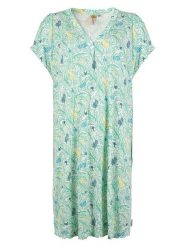 Roadsign Sukienka w kolorze niebiesko-żółto-zielonym rozmiar: XXL. Zielone sukienki Roadsign, na co dzień, xxl, bez wzorów, z wiskozy, bez kołnierzyka, bez ramiączek, midi, proste. Za 65.99 zł.