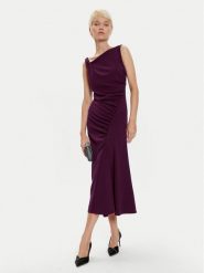 Imperial Sukienka koktajlowa AFATIKP Fioletowy Slim Fit. Fioletowe sukienki Imperial, xs, bez wzorów, z syntetyku, wizytowe, bez kołnierzyka, bez ramiączek. Za 219.99 zł.