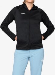 Bluza damska rozpinana Mammut Crag ML Hooded Jacket. Czarne bluzy sportowe Mammut, l, bez wzorów, z materiału, bez kaptura. Za 509.99 zł.