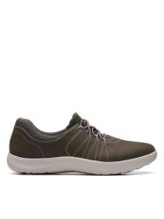 Clarks Sneakersy "Adella Stroll" w kolorze khaki rozmiar: 37,5. Brązowe trampki Clarks, bez wzorów, bez zapięcia. Za 136.45 zł.