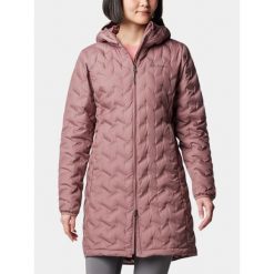 Kurtka Puchowa Damska Columbia Delta Ridge II. Fioletowe kurtki sportowe Columbia, xs, bez wzorów, z puchu, bez kaptura, trekkingowe. Za 999.00 zł.