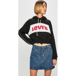 Levi's - Bluza. Czarne bluzy Levi's®, l, z aplikacjami, z bawełny, z kapturem. W wyprzedaży za 259.90 zł.