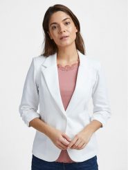 Fransa Marynarka 20604689 Biały Regular Fit. Białe marynarki i żakiety Fransa, l, bez wzorów, z syntetyku. Za 179.99 zł.