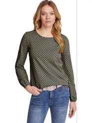 Heine Bluzka w kolorze khaki rozmiar: 38. Brązowe bluzki Heine, bez wzorów, bez kołnierzyka, bez ramiączek. Za 48.28 zł.