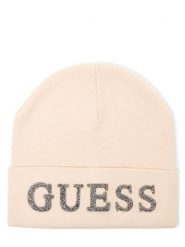 GUESS Czapka Kobiety czarny, M. Czarne czapki Guess, z aplikacjami, z dzianiny. Za 159.95 zł.