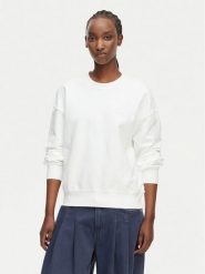 Calvin Klein Bluza LV044G214G Biały Regular Fit. Białe bluzy Calvin Klein, m, bez wzorów, z bawełny, bez kaptura. Za 369.99 zł.