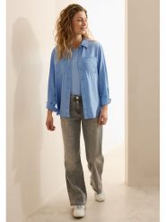 Cecil Bluzka w kolorze błękitnym rozmiar: XXL. Niebieskie bluzki Cecil, xxl, bez wzorów, bez kołnierzyka, bez ramiączek. Za 91.77 zł.