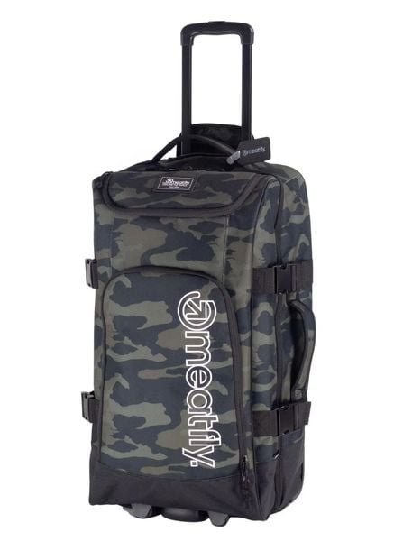 Walizka podróżna Contin Rampage Camo 100L Meatfly. Zielone walizki Meatfly, bez wzorów. Za 679.99 zł.