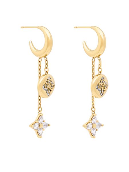 Guess Kolczyki JUBE06 471JW Złoty. Żółte kolczyki Guess, ze stali. Za 329.99 zł.