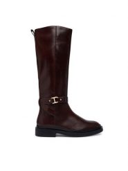 Clarks Kozaki Previa Bit 26329407 Brązowy. Brązowe kozaki Clarks, bez obcasa, na płaskiej podeszwie, bez zapięcia. Za 779.99 zł.