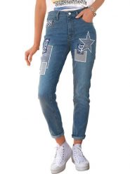 WITT WEIDEN Dżinsy - Slim fit - w kolorze niebieskim rozmiar: 40. Niebieskie jeansy WITT WEIDEN, z aplikacjami. Za 46.95 zł.