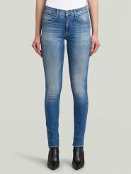 G-Star Dżinsy - Skinny fit - w kolorze niebieskim rozmiar: W30/L34. Niebieskie jeansy G-Star, l, z aplikacjami. Za 271.67 zł.