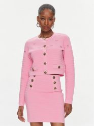 Pinko Kardigan Ciliegio 102881 A1LK Różowy Regular Fit. Czerwone kardigany Pinko, l, bez wzorów, z syntetyku. Za 719.99 zł.