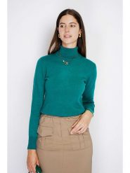 William de Faye Golf w kolorze turkusowym rozmiar: 38. Niebieskie golfy William de Faye, bez wzorów, z kaszmiru, bez ramiączek. Za 153.45 zł.