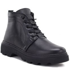 Skórzane botki damskie czarne T.Sokolski 2896. Czarne botki T.Sokolski, bez wzorów, ze skóry, bez obcasa, bez zapięcia. Za 289.99 zł.