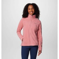 Bluza Polarowa Damska Columbia Fast Trek II. Czerwone bluzy Columbia, m, bez wzorów, z polaru, bez kaptura. Za 185.99 zł.