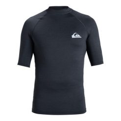 Koszulka Quiksilver Everyday SS Rashguard UPF 50 Dark Navy Heather 2024. Niebieskie bluzki Quiksilver, s, bez wzorów, z elastanu, sportowe, bez kołnierzyka, bez ramiączek. Za 139.99 zł.