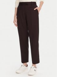 Tommy Hilfiger Chinosy WW0WW48353 Bordowy Slim Fit. Czerwone spodnie materiałowe TOMMY HILFIGER, bez wzorów, z wełny. Za 649.99 zł.