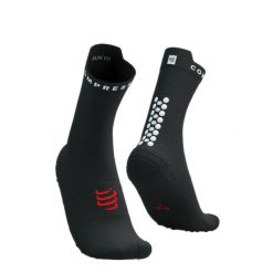Skarpetki biegowe Compressport ProRacing Socks V4 Run High black/white. Białe skarpety Compressport, bez wzorów. Za 89.99 zł.