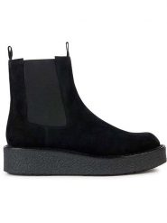 Geox Skórzane sztyblety "Elidea" w kolorze czarnym rozmiar: 39. Czarne botki Geox, bez wzorów, bez obcasa, na platformie, bez zapięcia. Za 382.95 zł.