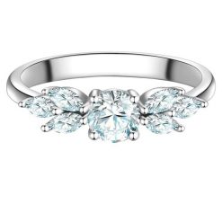 Trilani Pierscionek z Srebra Sterling w srebrze z Cyrkonia Pierścionki 1 ct Damski. Białe pierścionki Trilani, z cyrkonią, srebrne. Za 189.99 zł.