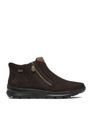 Rieker Botki CEO-Z0059-25 Brązowy ciemny. Brązowe botki Rieker, bez wzorów, ze skóry, bez obcasa, na płaskiej podeszwie, bez zapięcia. Za 389.99 zł.