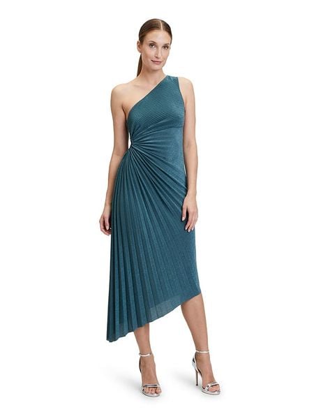 Vera Mont Sukienka w kolorze niebieskim rozmiar: 40. Niebieskie sukienki Vera Mont, bez wzorów, z asymetrycznym kołnierzem, bez ramiączek, midi, asymetryczne. Za 161.73 zł.