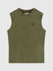 Champion Top w kolorze khaki rozmiar: XL. Brązowe topy Champion, xl, bez wzorów, z bawełny, bez kołnierzyka, bez ramiączek. Za 79.21 zł.