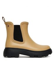 Tommy Hilfiger Kalosze Rubber Flag Cleated FW0FW08637 Brązowy. Brązowe kalosze TOMMY HILFIGER, bez wzorów, z gumy. Za 469.99 zł.