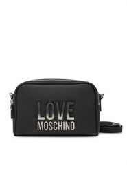 LOVE MOSCHINO Torebka JC4255PP0MKD000B Czarny. Czarne listonoszki Love Moschino, bez wzorów, ze skóry, bez dodatków. Za 489.99 zł.