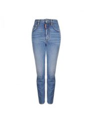 Dsquared2 Jeansy "Tight Cropped" | S72LB0216 | Kobieta | Niebieski. Niebieskie jeansy Dsquared2, s, bez wzorów, z podwyższonym stanem. W wyprzedaży za 999.00 zł.